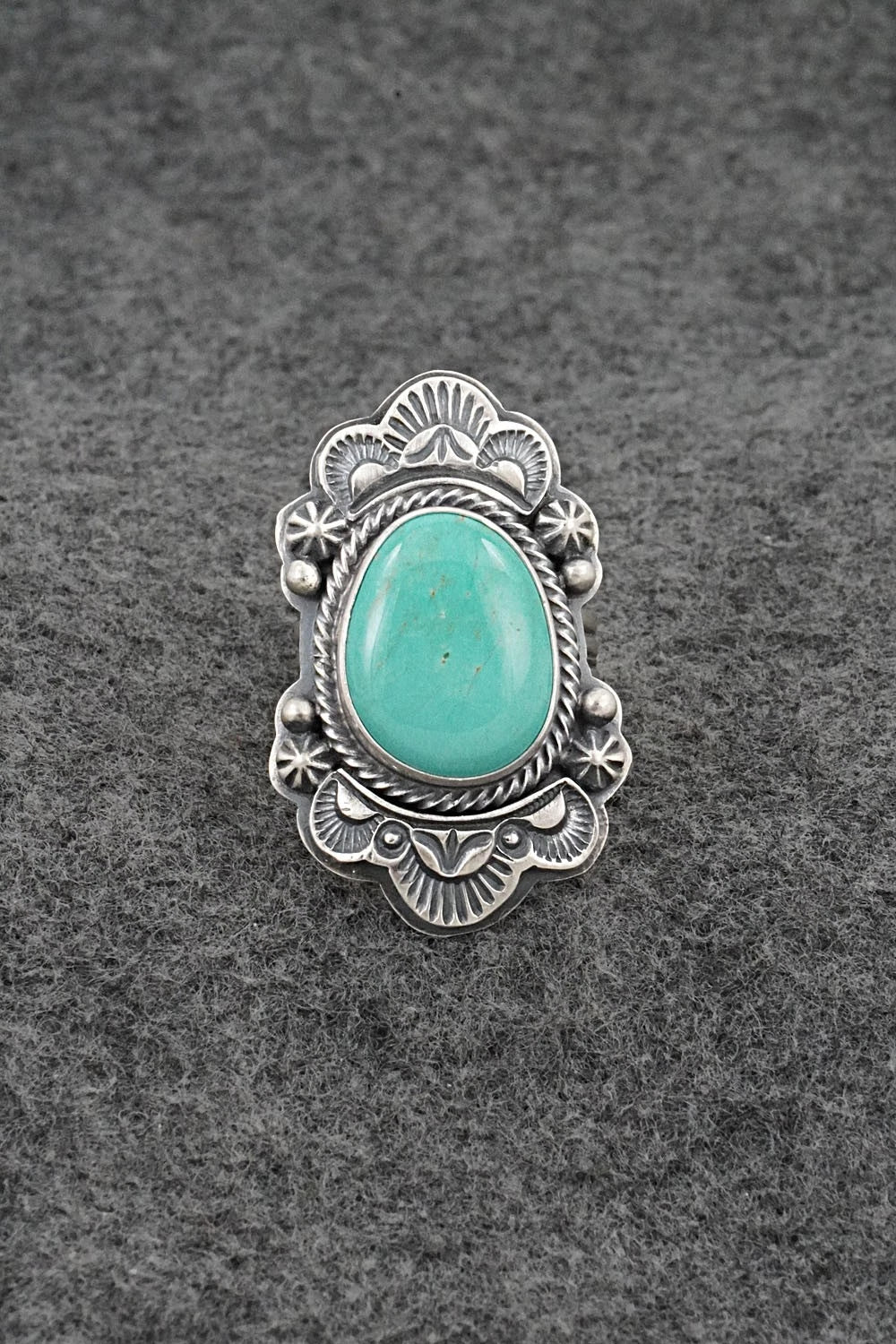Turquoise & Sterling Silver Ring - Randy Boyd - Size 8.5