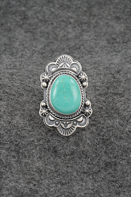 Turquoise & Sterling Silver Ring - Randy Boyd - Size 8.5
