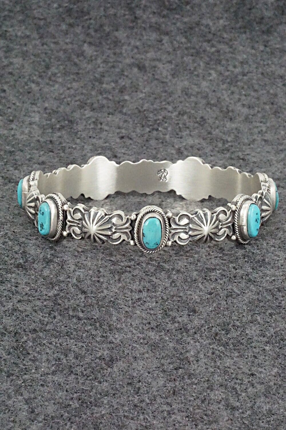 Turquoise & Sterling Silver Bangle Bracelet - Thomas Yazzie