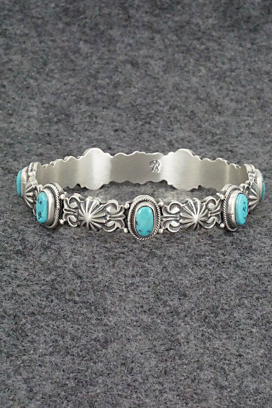 Turquoise & Sterling Silver Bangle Bracelet - Thomas Yazzie