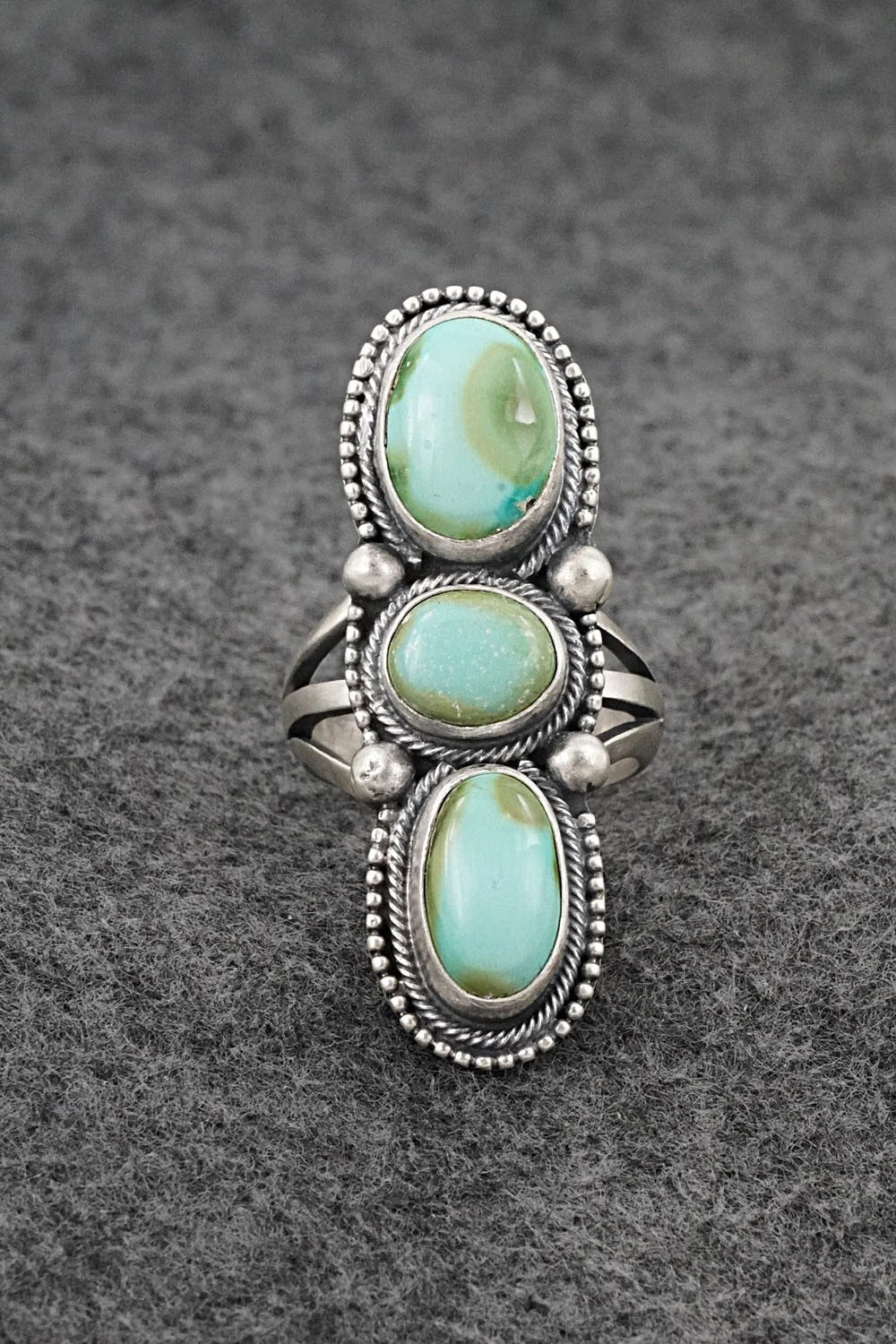 Turquoise & Sterling Silver Ring - Bobby Johnson - Size 9