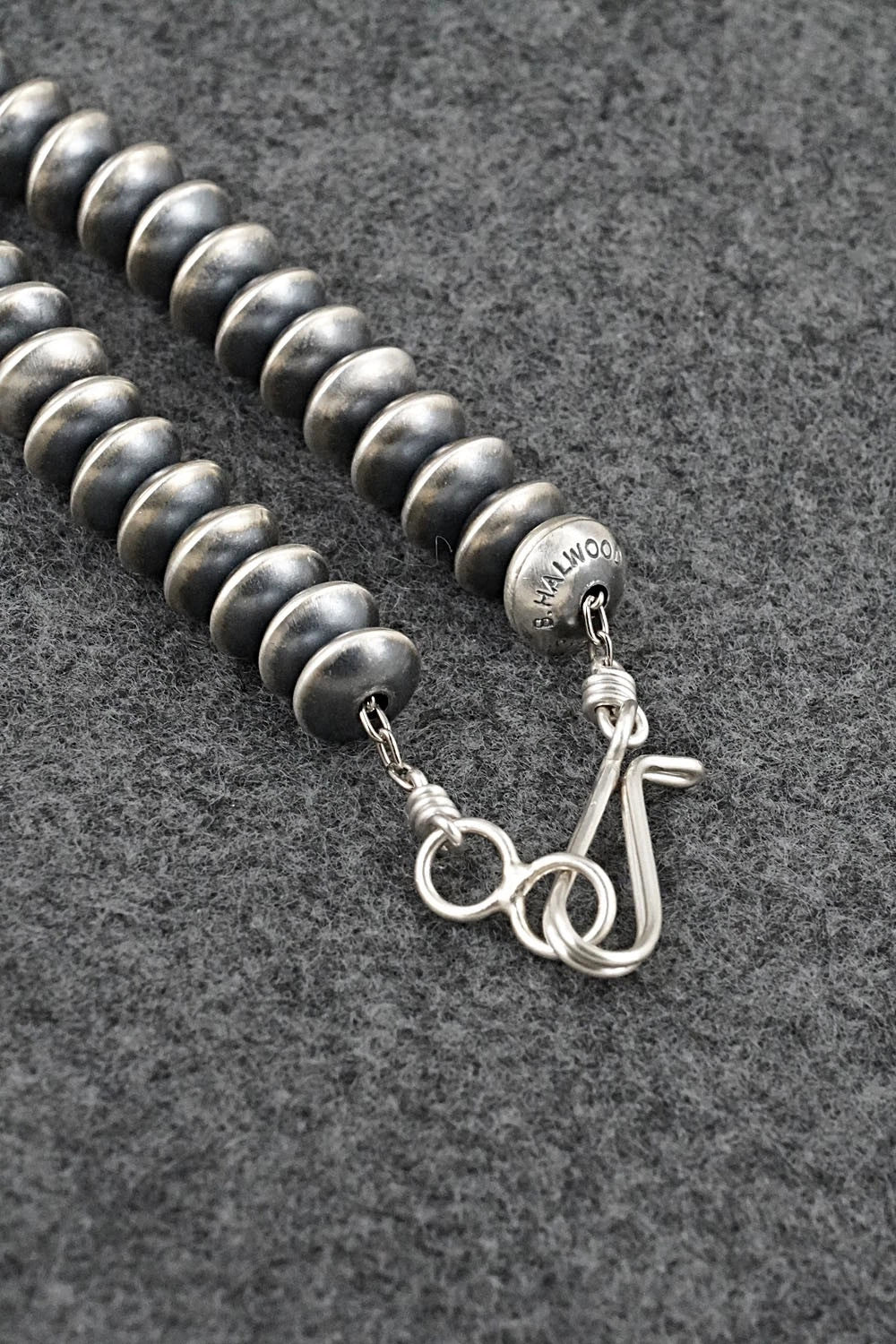 Sterling Silver Navajo Pearl Necklace 16" - Dorinda Mariano