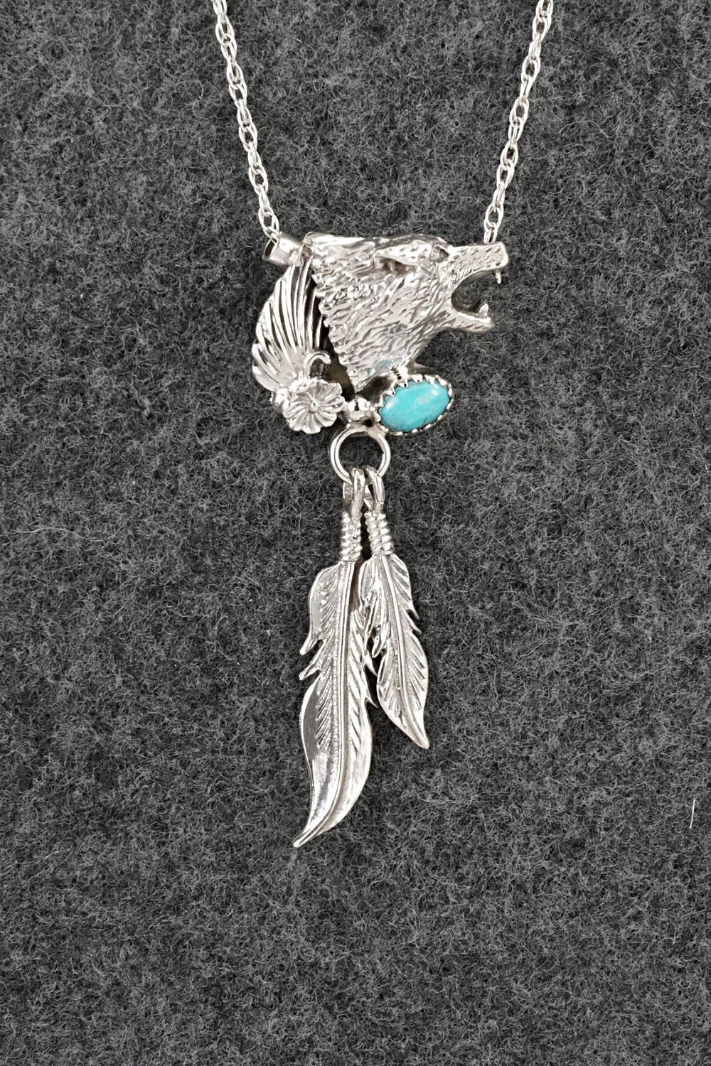 Turquoise & Sterling Silver Necklace - Genevieve Francisco
