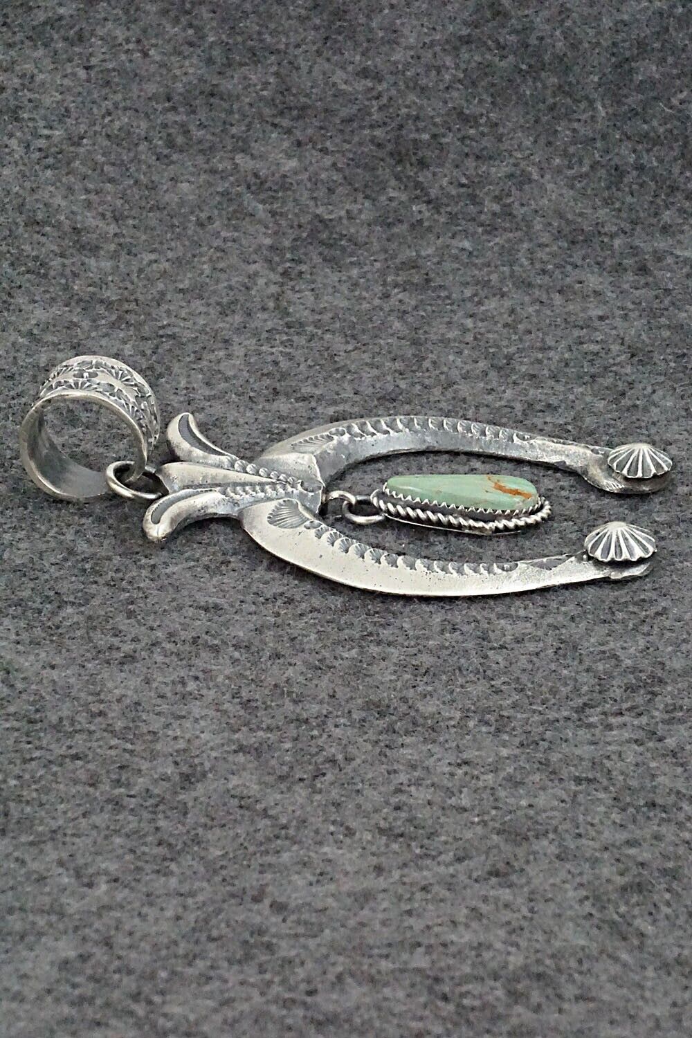 Turquoise & Sterling Silver Naja Pendant - Eva & Linberg Billah