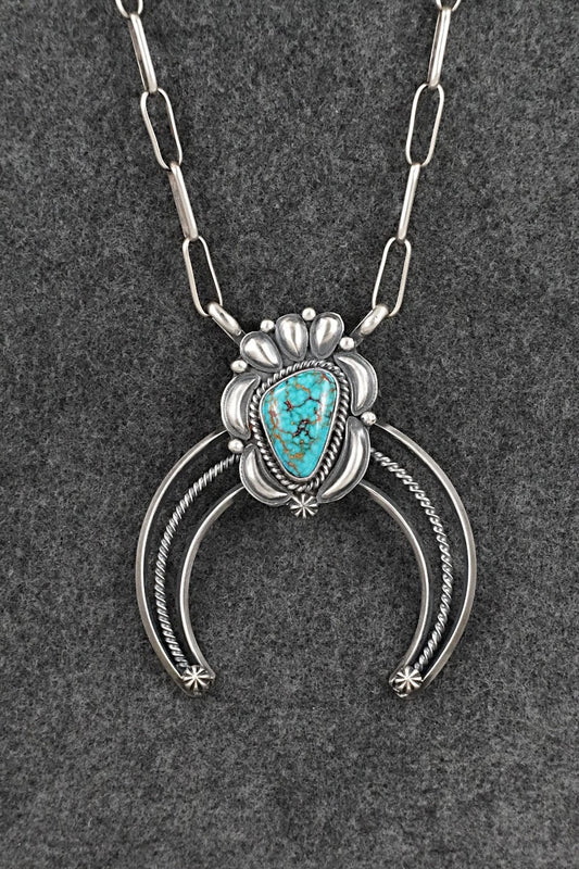 Turquoise & Sterling Silver Necklace - Raymond Delgarito
