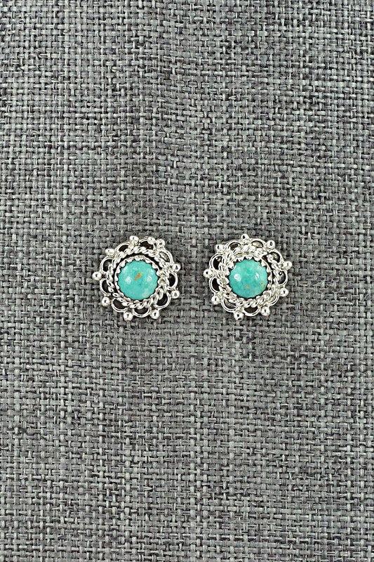 Turquoise & Sterling Silver Earrings - Harris Largo