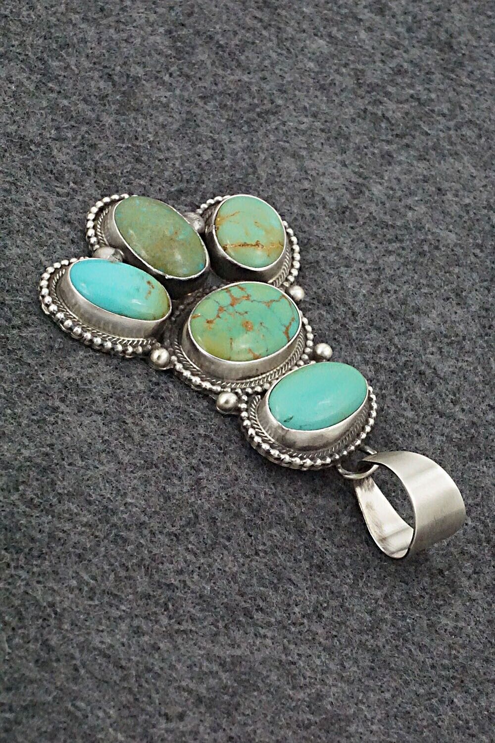 Turquoise & Sterling Silver Pendant Set - Kathleen Chavez