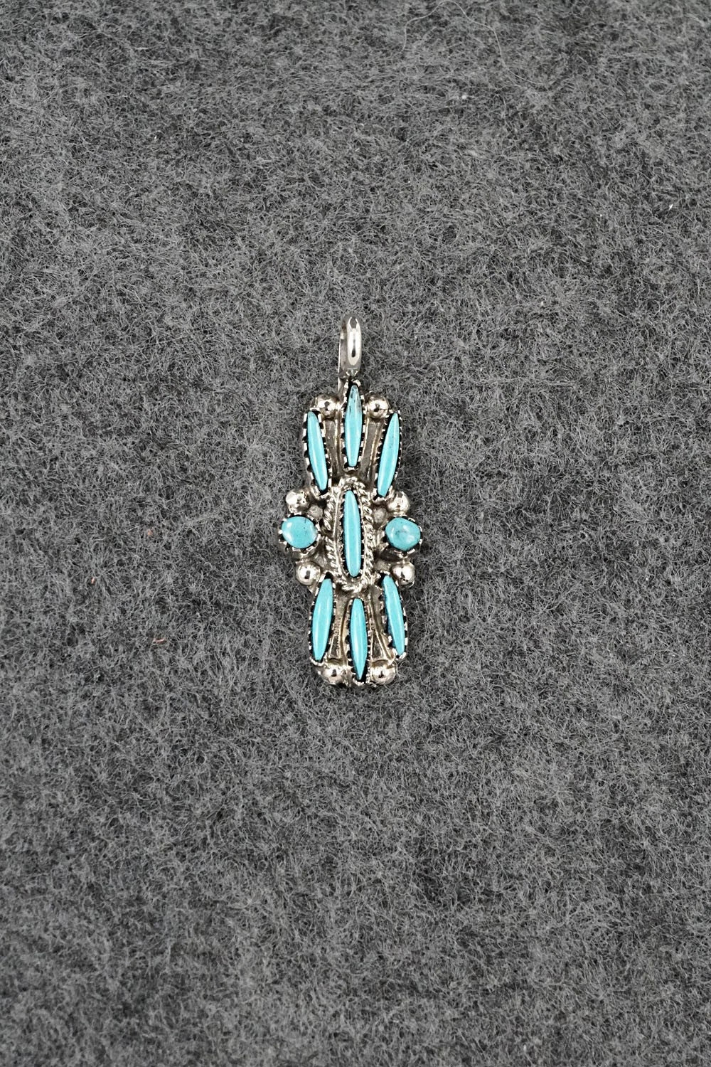 Turquoise and Sterling Silver Pendant - Arven Pablito