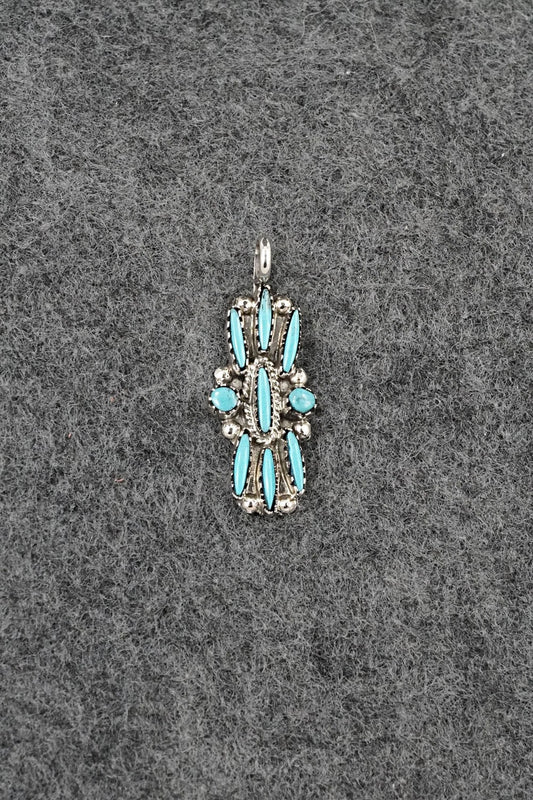Turquoise and Sterling Silver Pendant - Arven Pablito