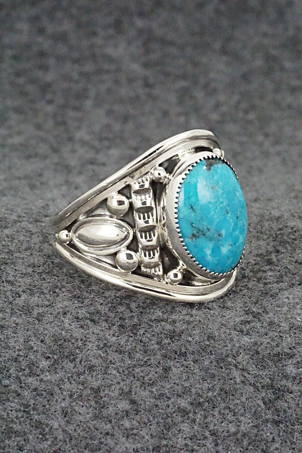 Turquoise and Sterling Silver Ring - Larson Lee - Size 13