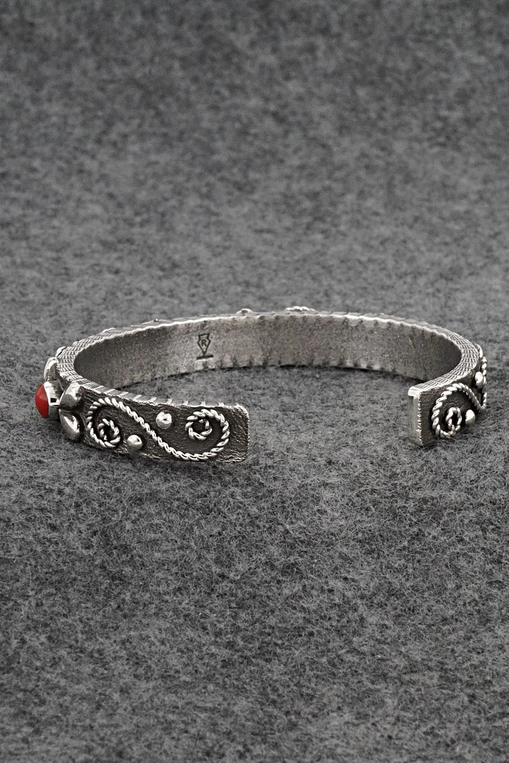 Coral & Sterling Silver Bracelet - Ernest Rangel