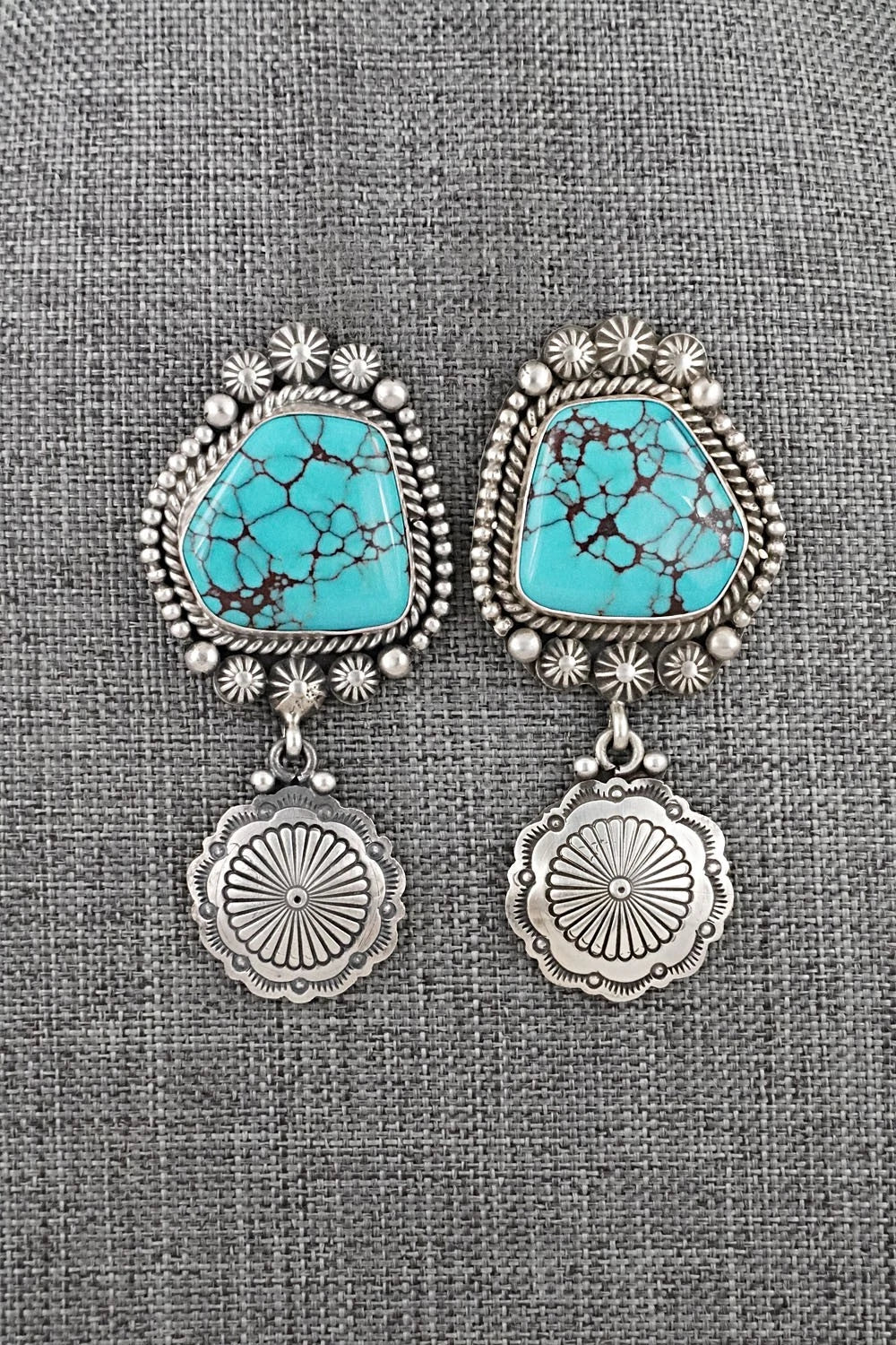Turquoise & Sterling Silver Earrings - Michael Calladitto