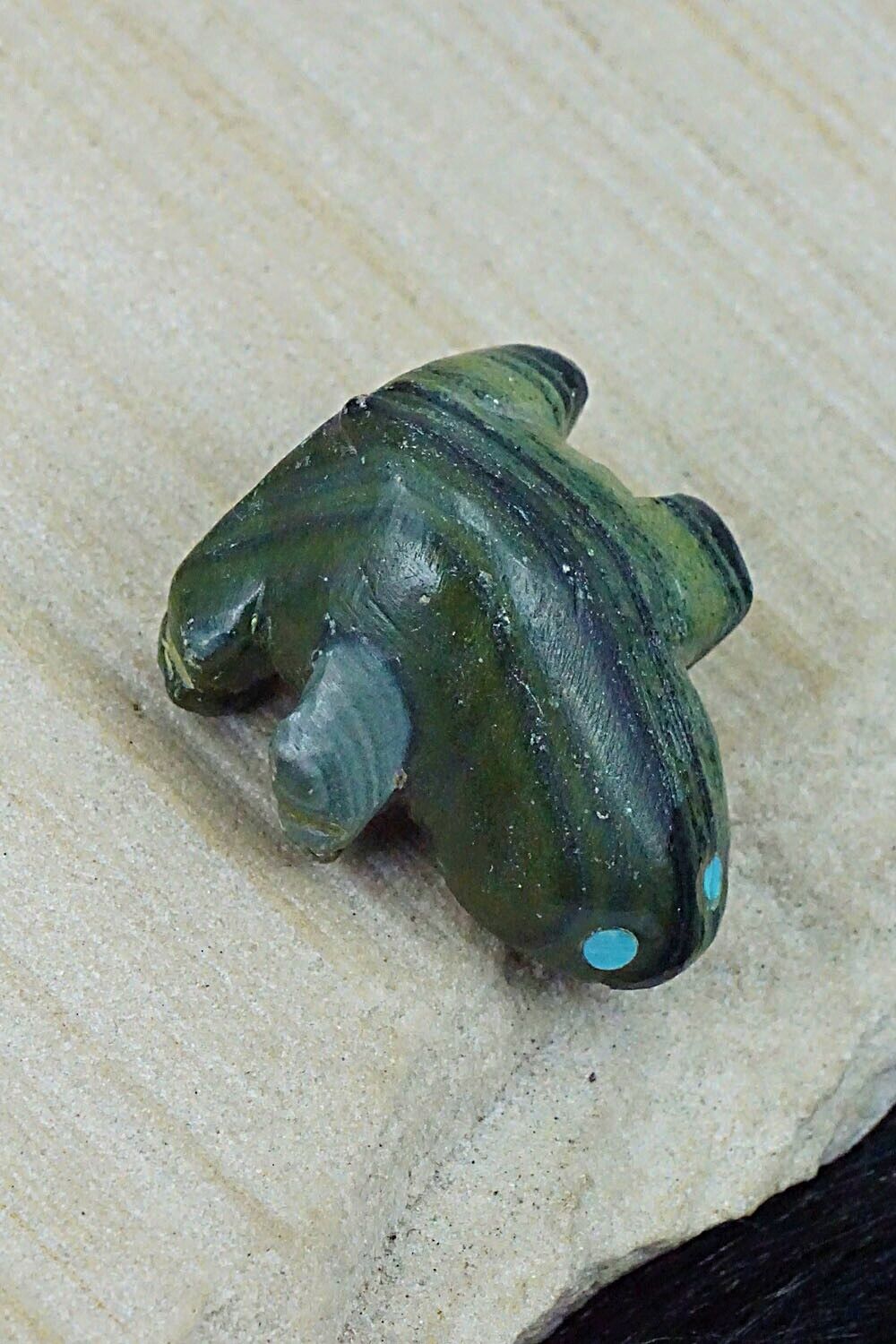 Frog Zuni Fetish Carving - Marcus Yuselaw