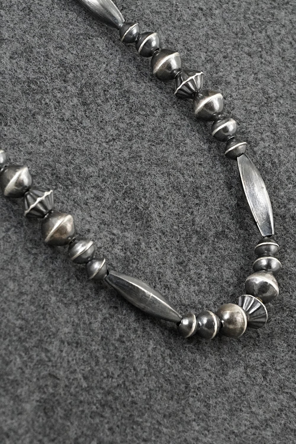 Sterling Silver Navajo Pearl Necklace 24" - Vintage