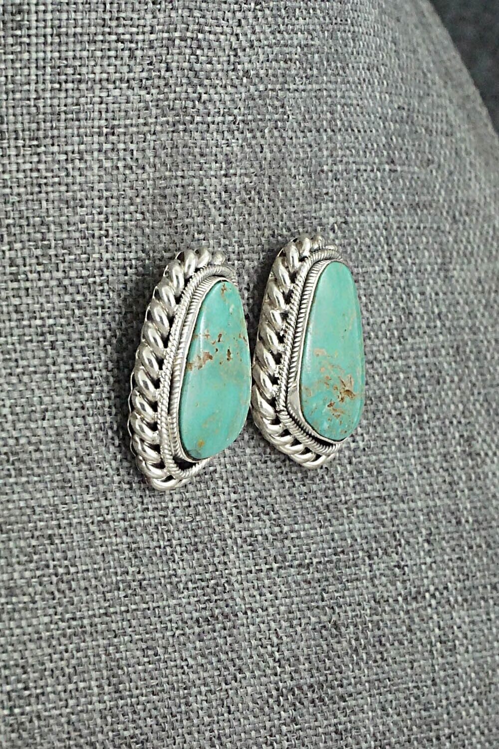 Turquoise & Sterling Silver Earrings - Sharon McCarthy