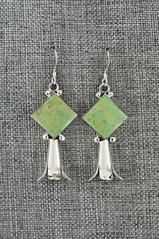 Gaspeite and Sterling Silver Earrings - Suzanna Johnson