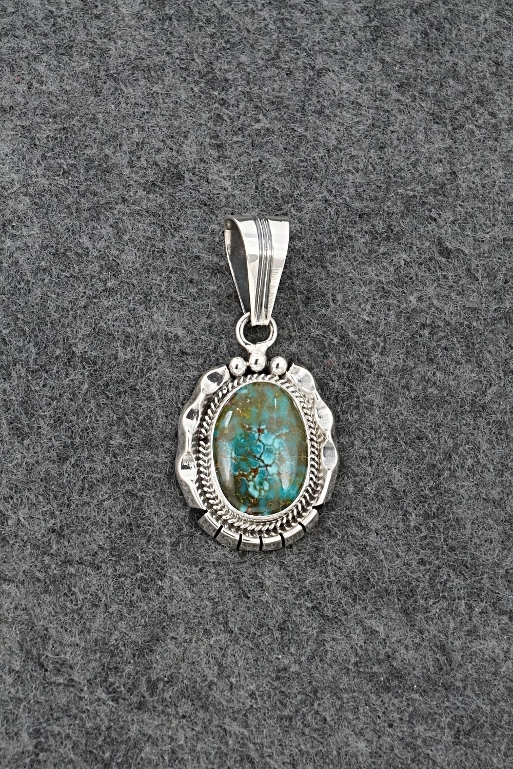 Turquoise & Sterling Silver Pendant - Samuel Yellowhair