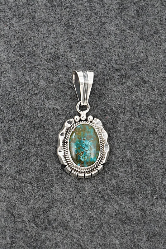 Turquoise & Sterling Silver Pendant - Samuel Yellowhair