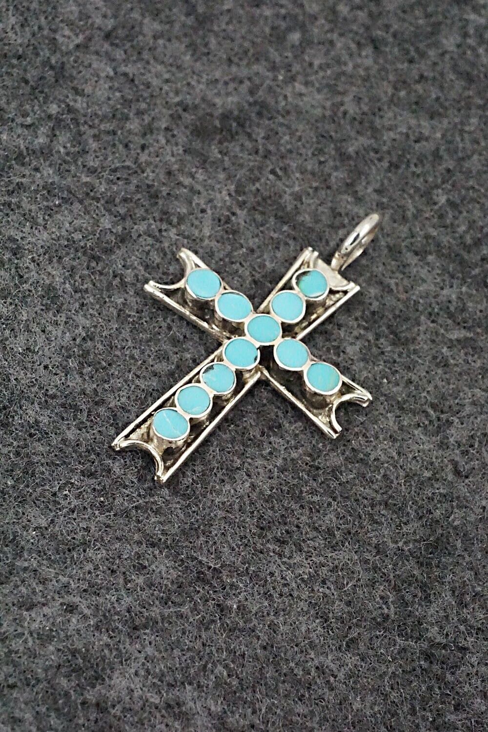 Turquoise & Sterling Silver Pendant - Vincent Abeita