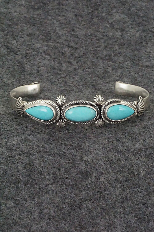 Turquoise & Sterling Silver Bracelet - Bobby Platero