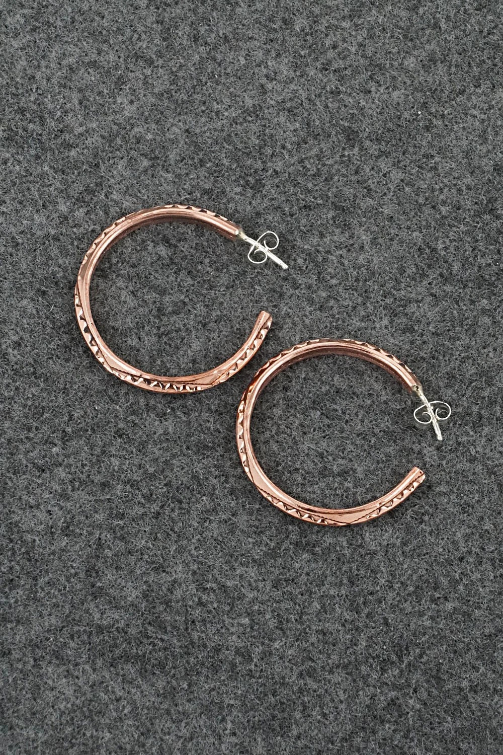 Copper Hoop Earrings - Elaine Tahe
