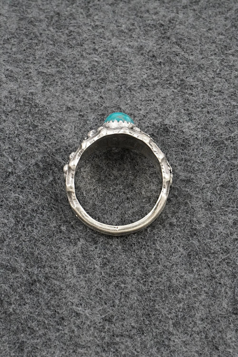 Turquoise & Sterling Silver Ring - Genevieve Francisco - Size 12.75