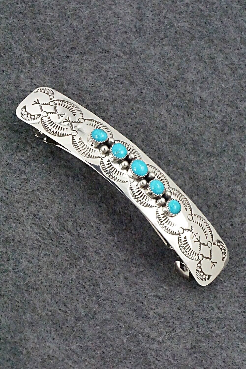 Turquoise & Sterling Silver Hair Barrette - Jolene Begay