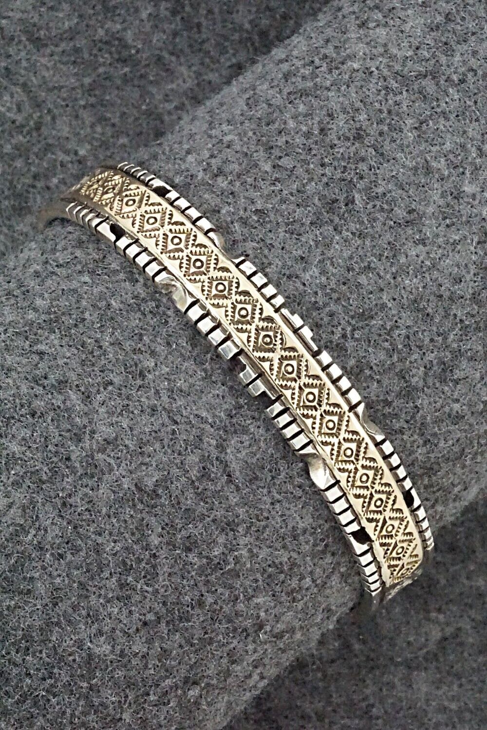 Sterling Silver & 14K Gold Bracelet - Tsosie Orville White