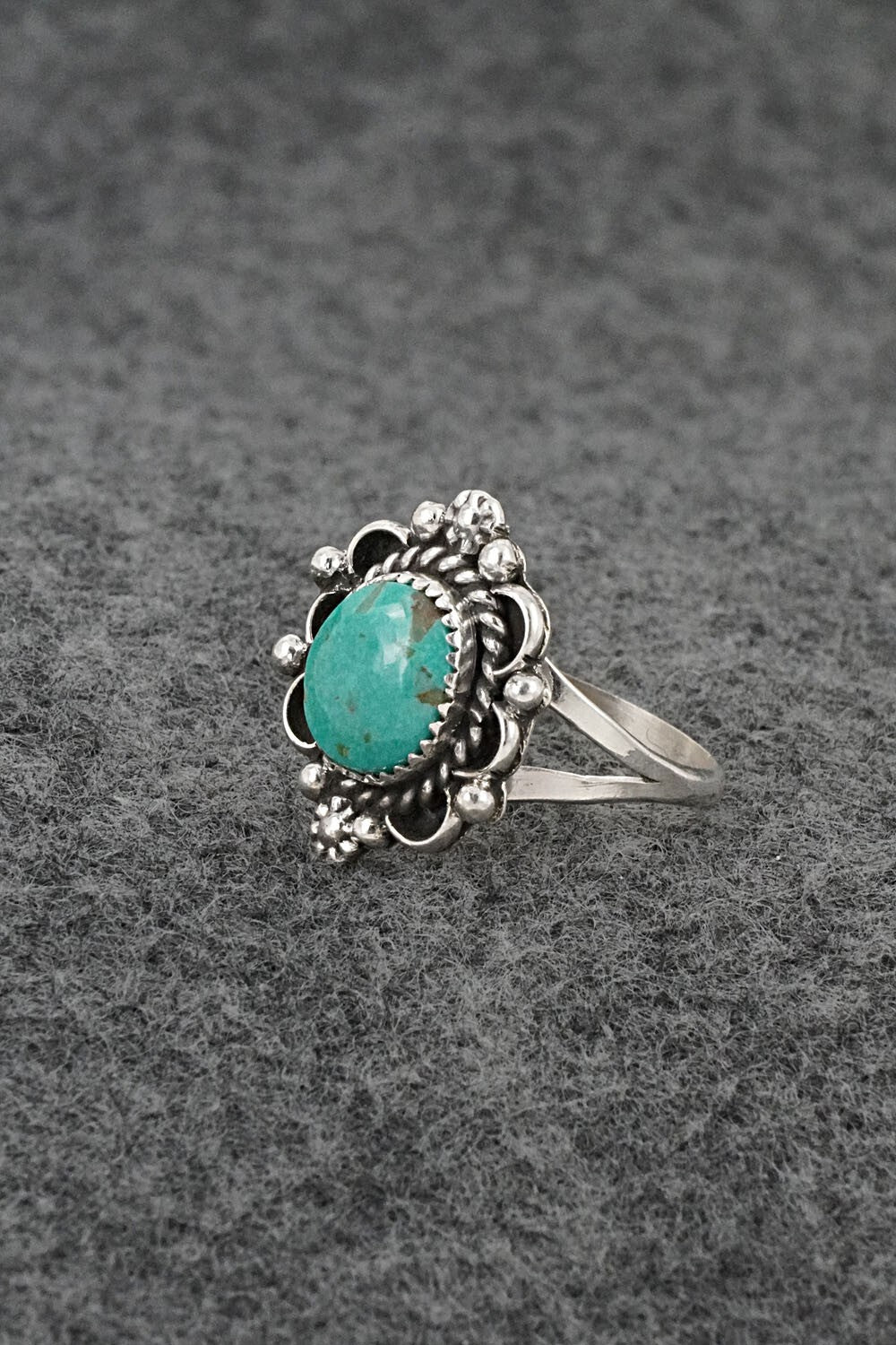 Turquoise & Sterling Silver Ring - Frieda Martinez - Size 8