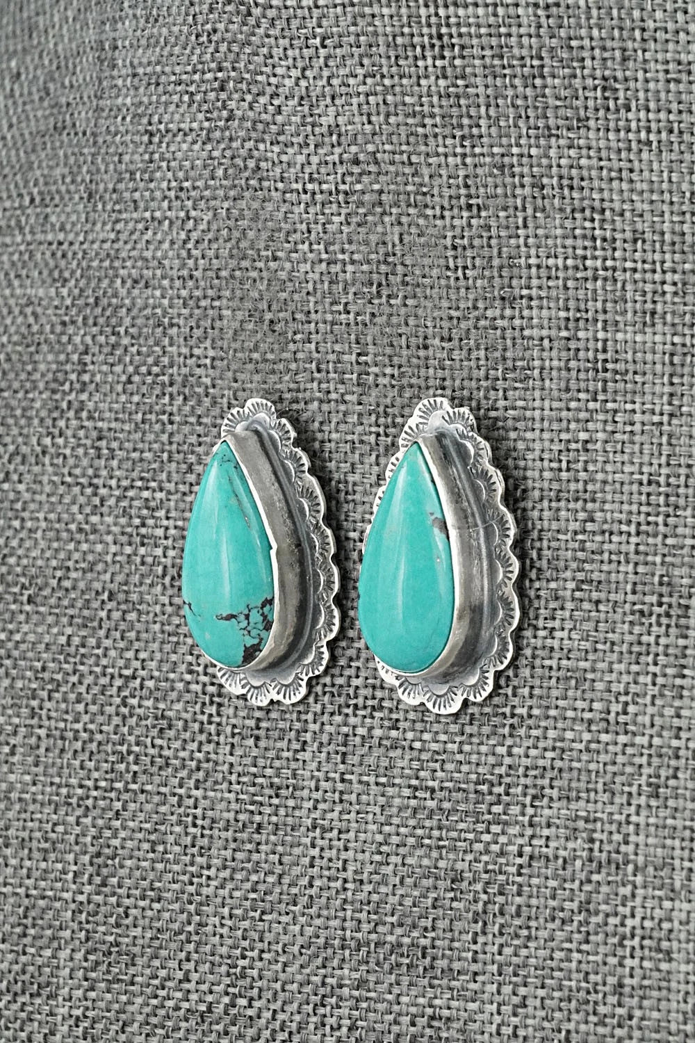Turquoise & Sterling Silver Earrings - Carlos Francisco