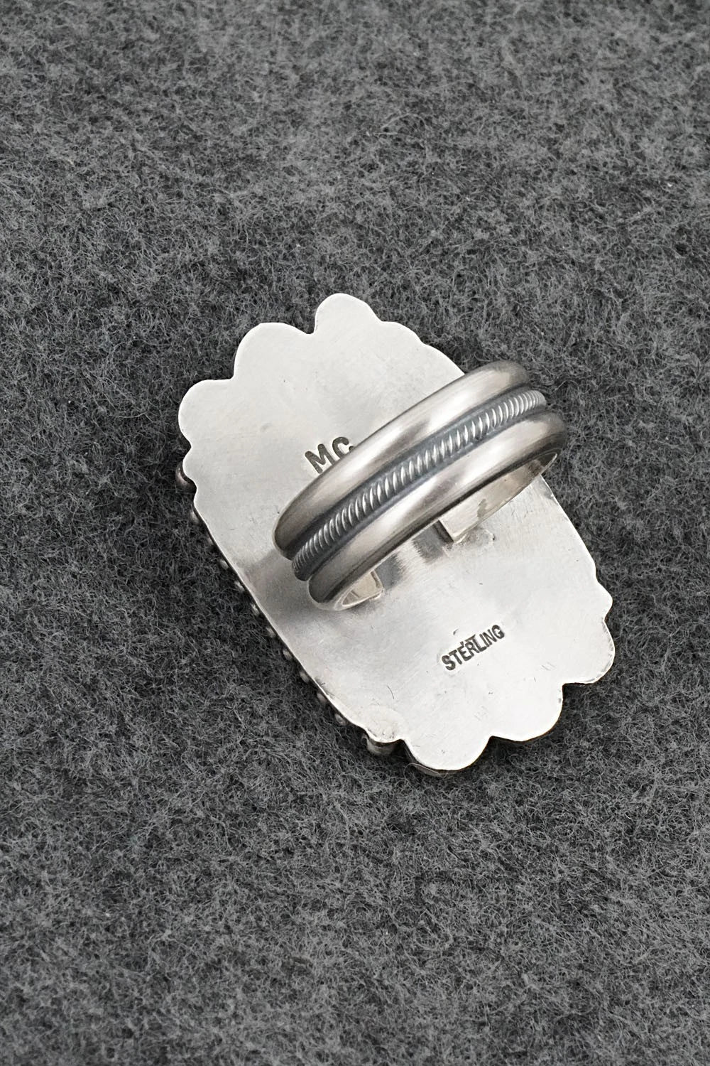 Turquoise & Sterling Silver Ring - Michael Calladitto - Size 8.5