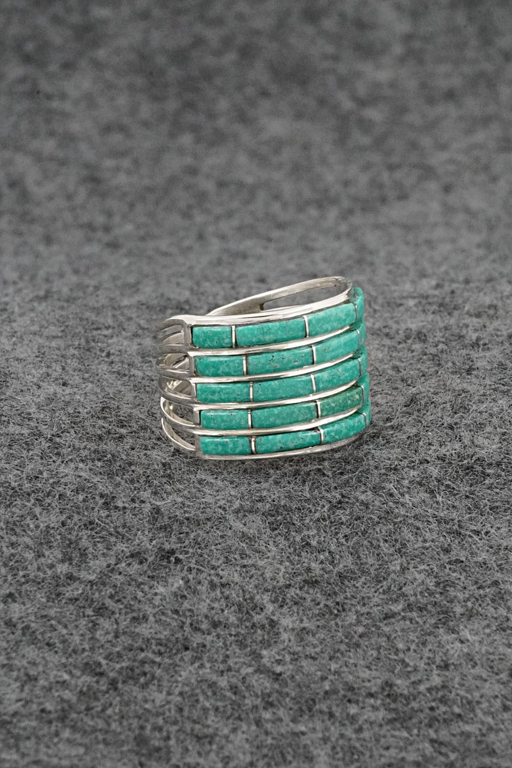 Turquoise & Sterling Silver Ring - Jamie Johnson - Size 7.5