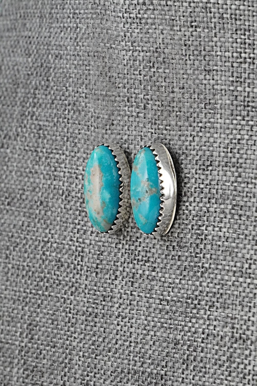 Turquoise & Sterling Silver Necklace and Earrings Set - Murray Hannaweeka
