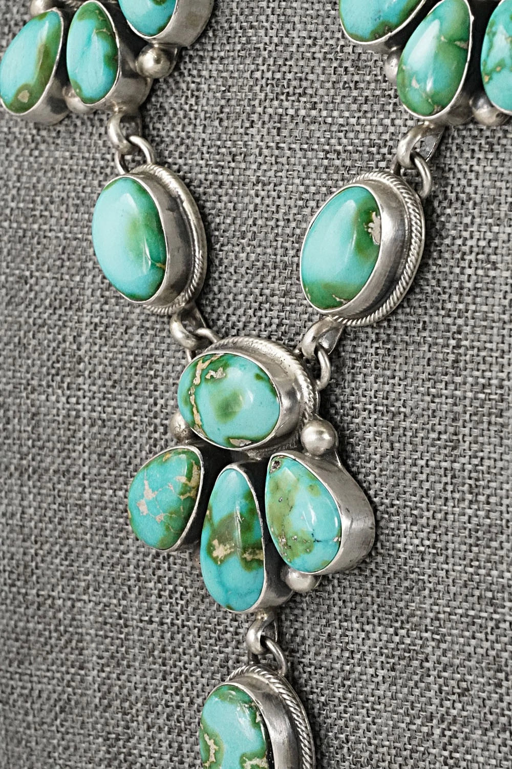 Turquoise & Sterling Silver Necklace and Earrings Set - Kathleen Livingston