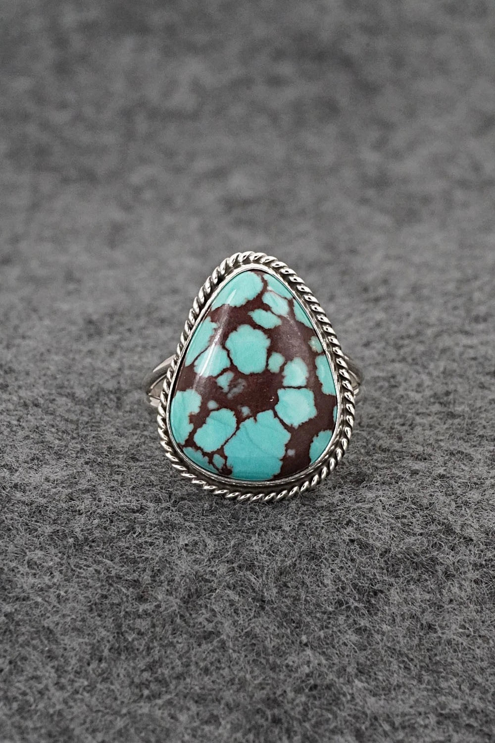 Turquoise & Sterling Silver Ring - Eugene Gruber - Size 9