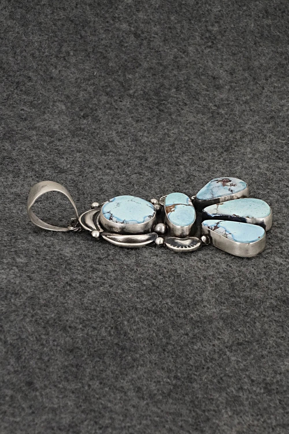 Turquoise & Sterling Silver Pendant and Earrings Set - Darrin Livingston