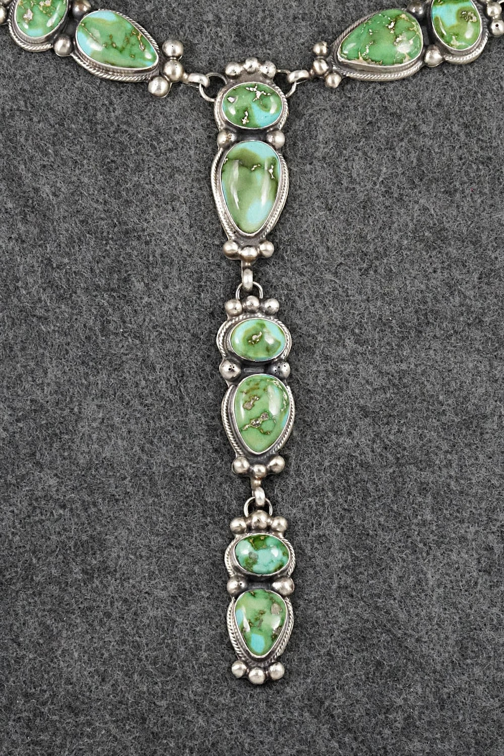 Turquoise & Sterling Silver Necklace and Earrings Set - Kathleen Livingston