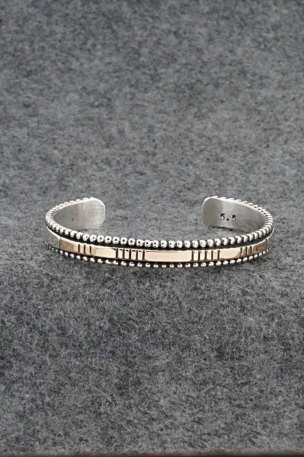 Sterling Silver and 14k Gold Bracelet - Jonathan Nez