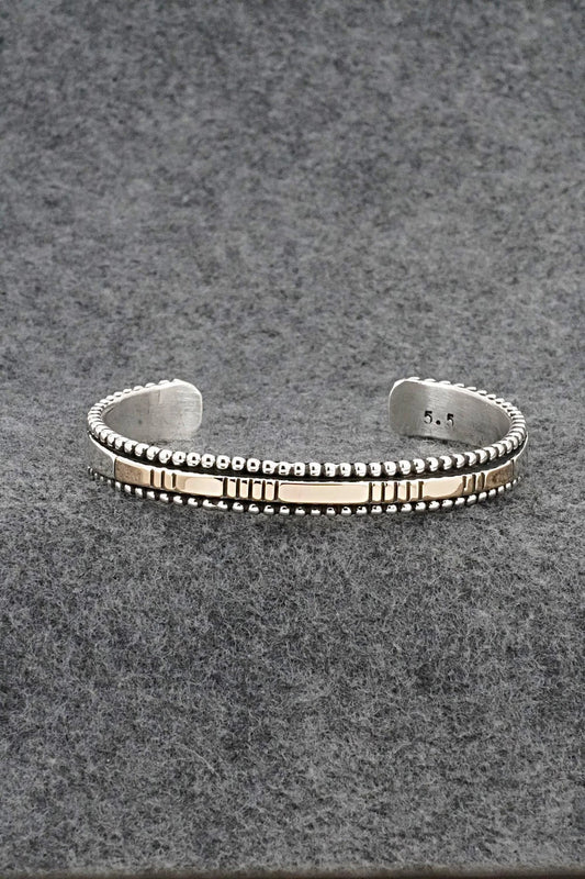 Sterling Silver and 14k Gold Bracelet - Jonathan Nez