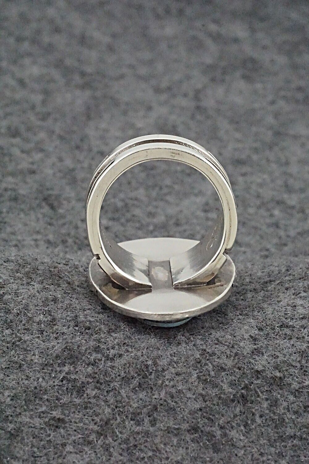 Turquoise and Sterling Silver Ring - Cooper Willie - Size 11.75