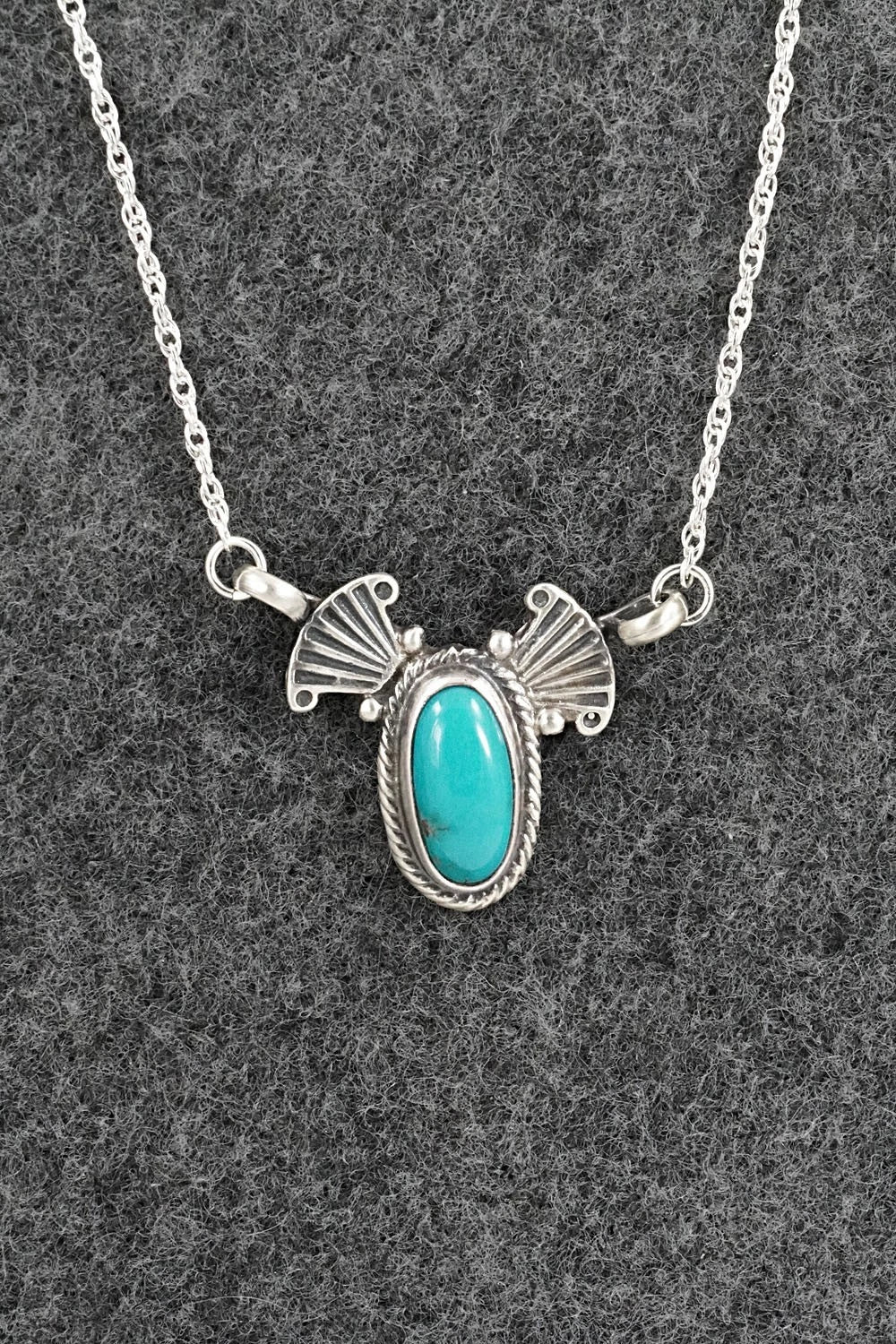 Turquoise & Sterling Silver Necklace - Verley Betone