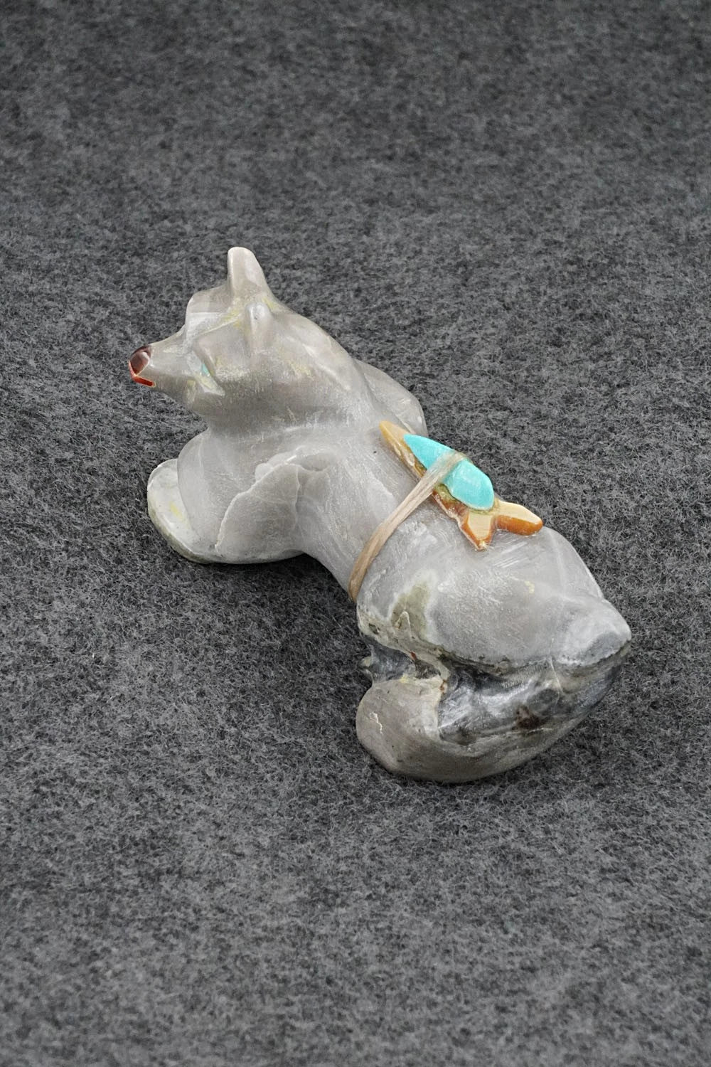 Wolf Zuni Fetish Carving - Freddie Leekya