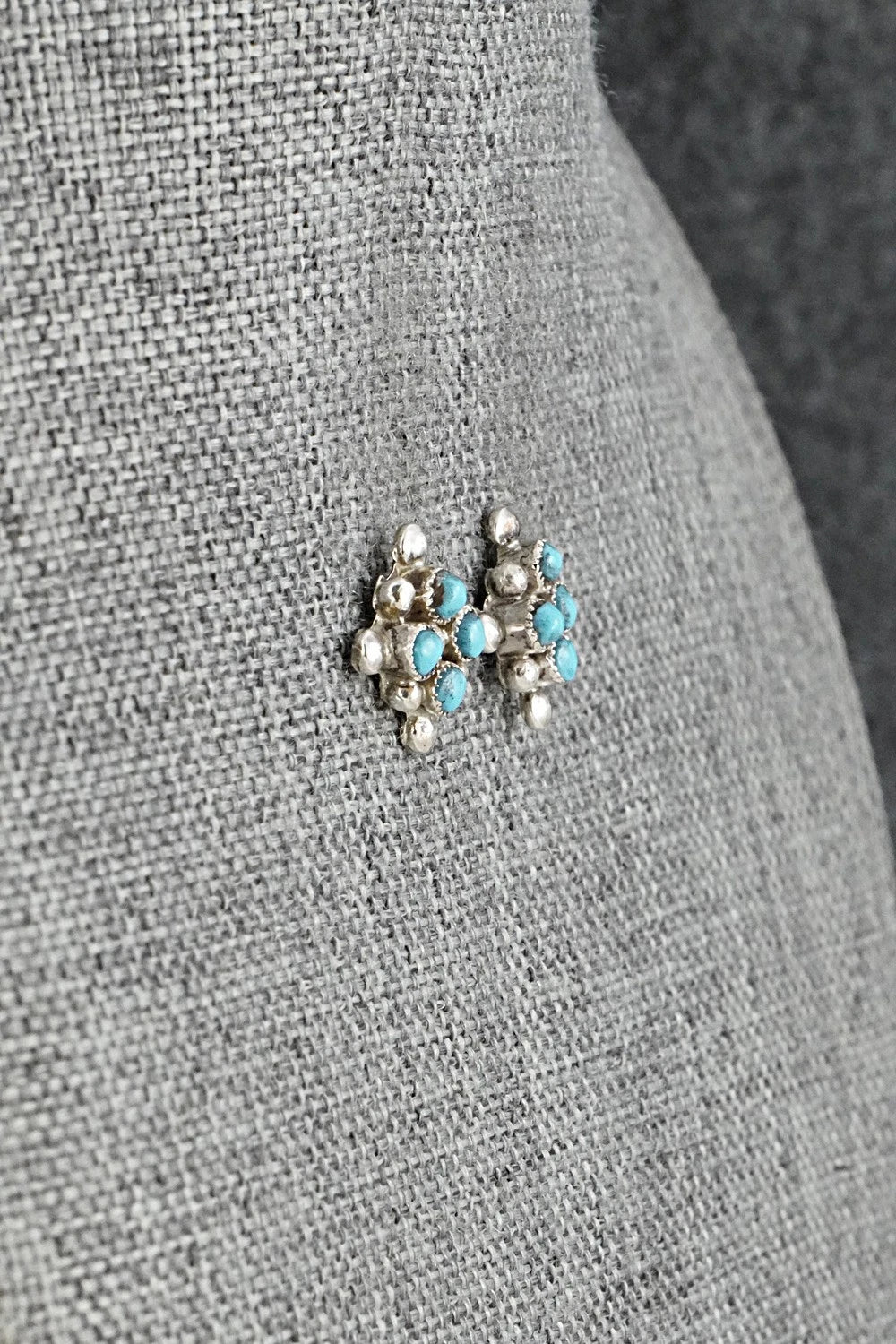Turquoise & Sterling Silver Earrings - Calvert Lamy