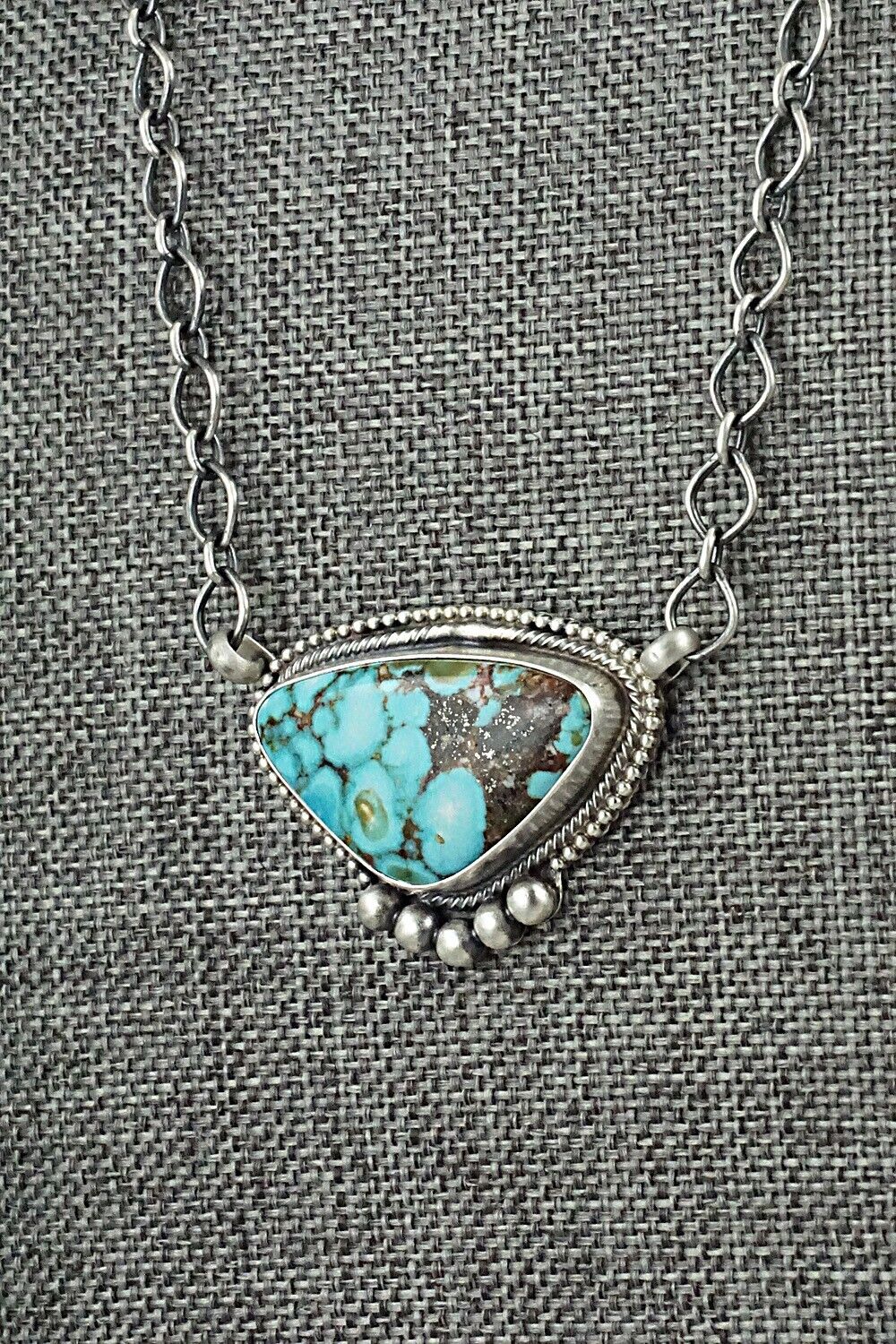 Turquoise & Sterling Silver Necklace - Kathleen Livingston