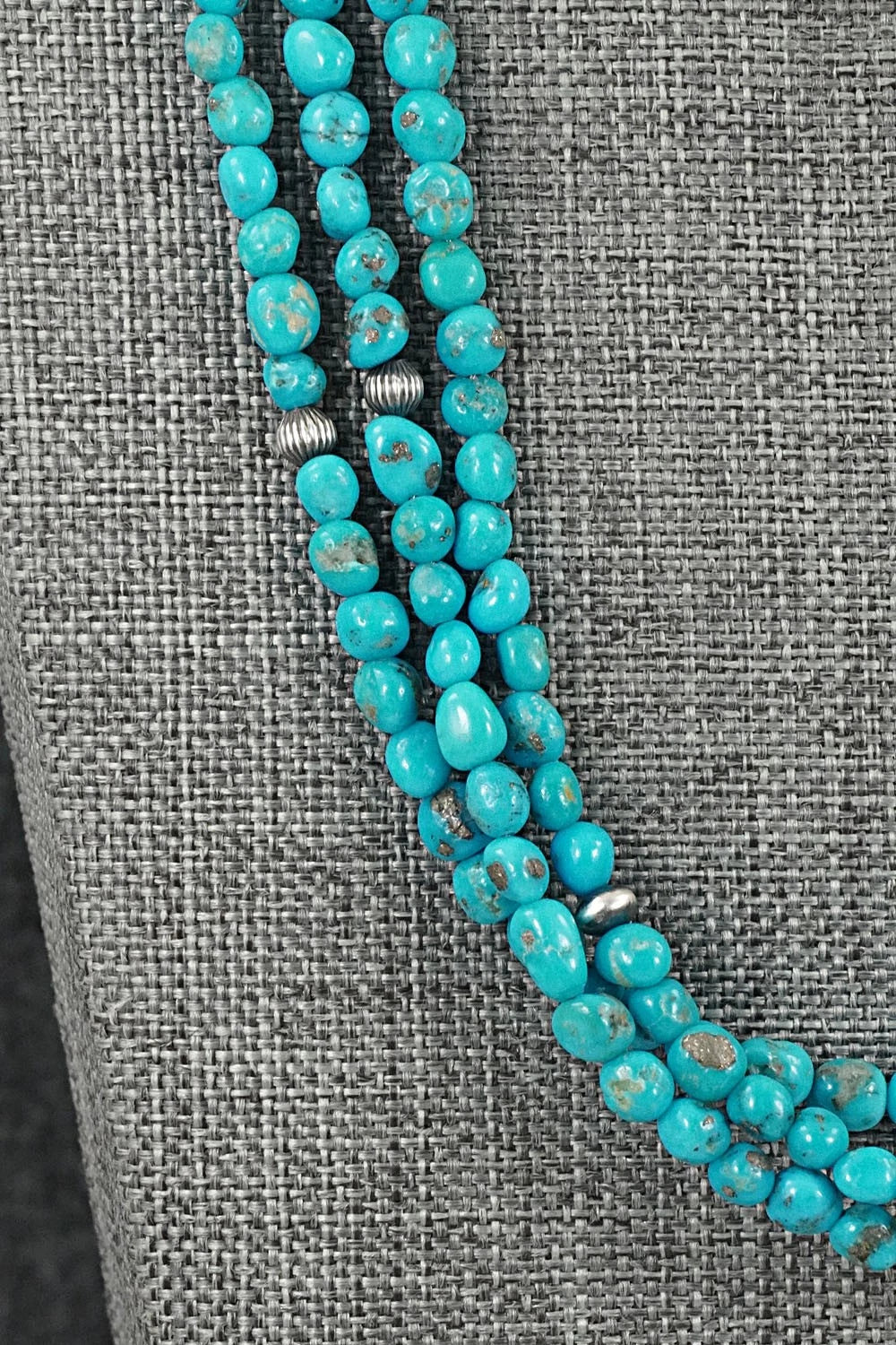Turquoise & Sterling Silver Necklace - Theresa Skeets