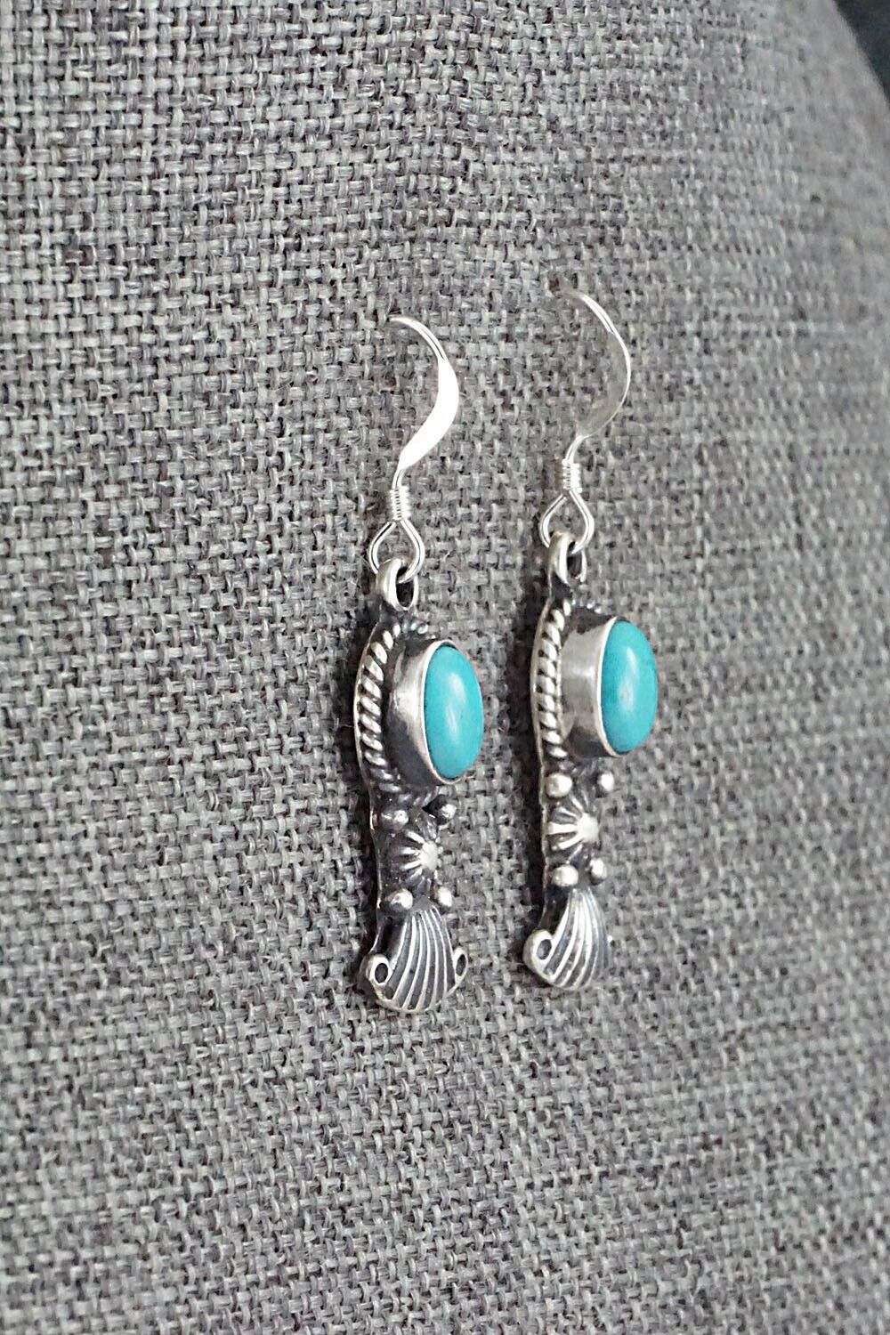 Turquoise & Sterling Silver Earrings - Verley Betone