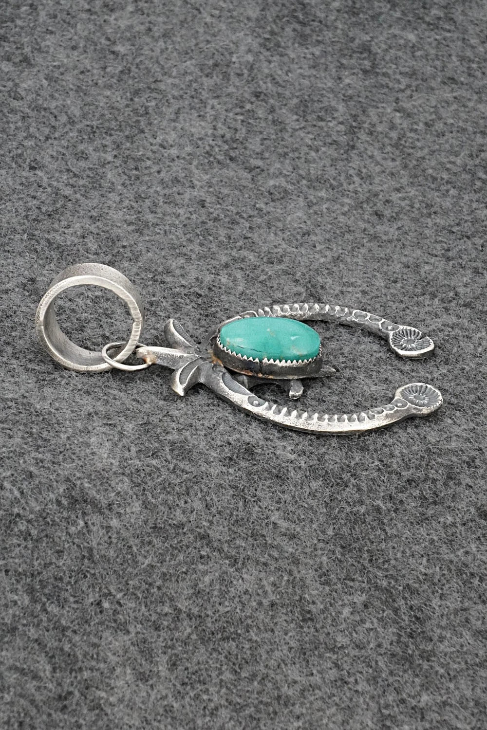 Turquoise & Sterling Silver Naja Pendant - Eva Billah