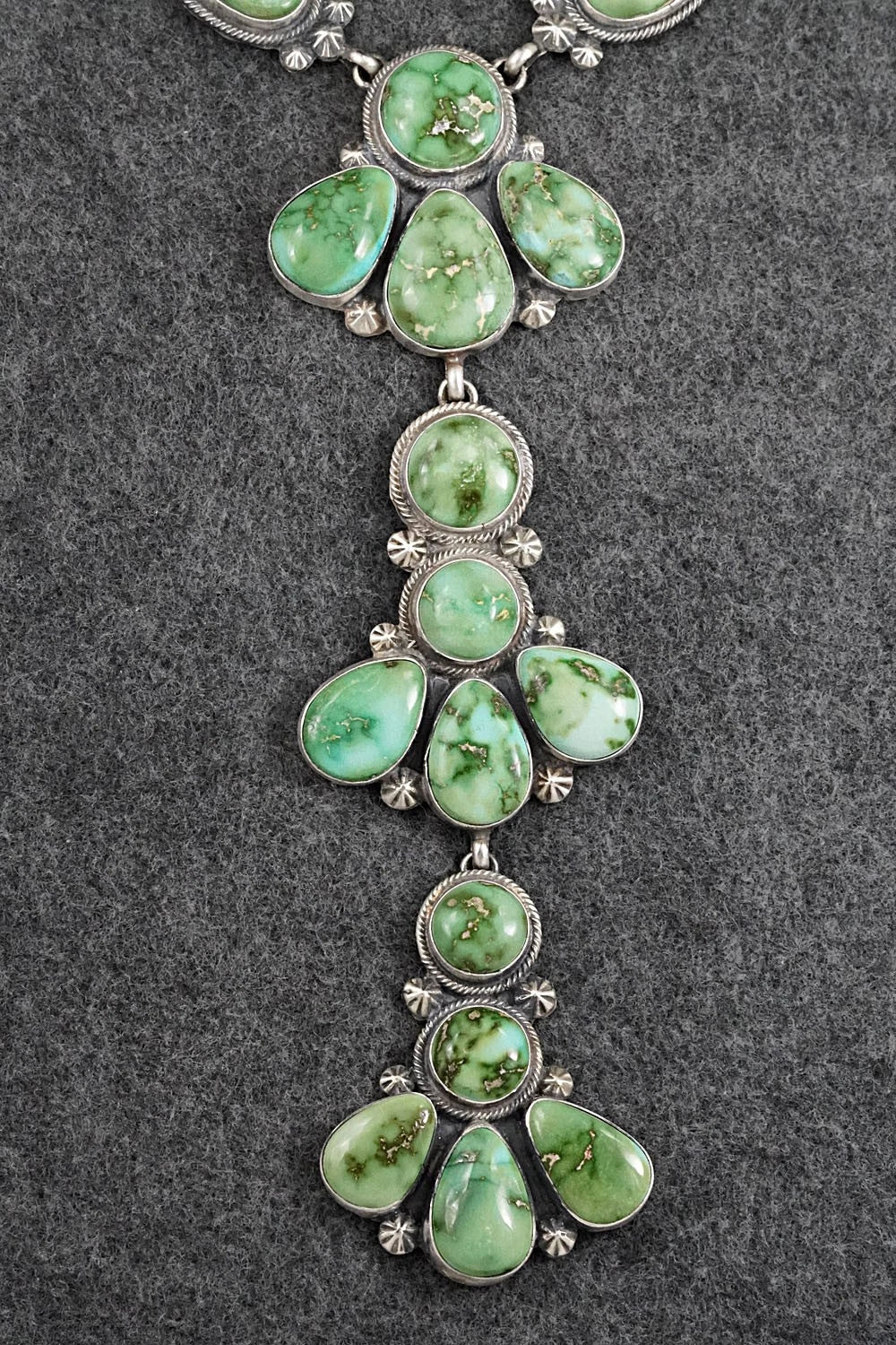 Turquoise & Sterling Silver Necklace and Earrings Set - Darrin Livingston