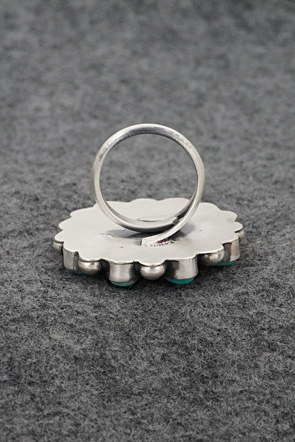 Turquoise & Sterling Silver Ring - Kathleen Livingston - Size Adjustable