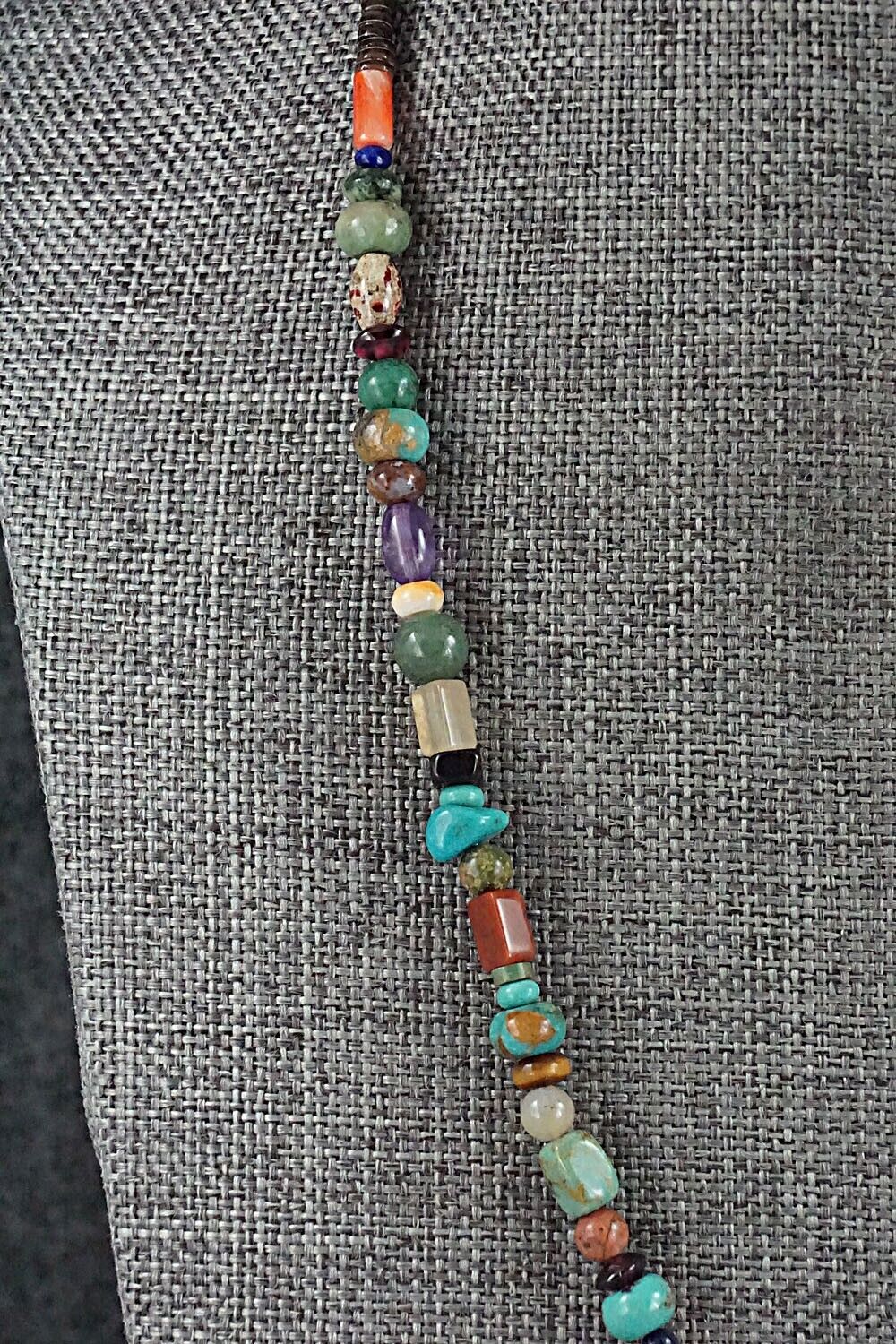Multi-Stone and Sterling Silver Necklace - Helen Tsosie